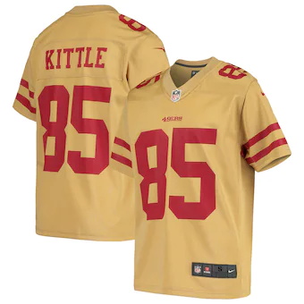 youth nike george kittle gold san francisco 49ers inver_002